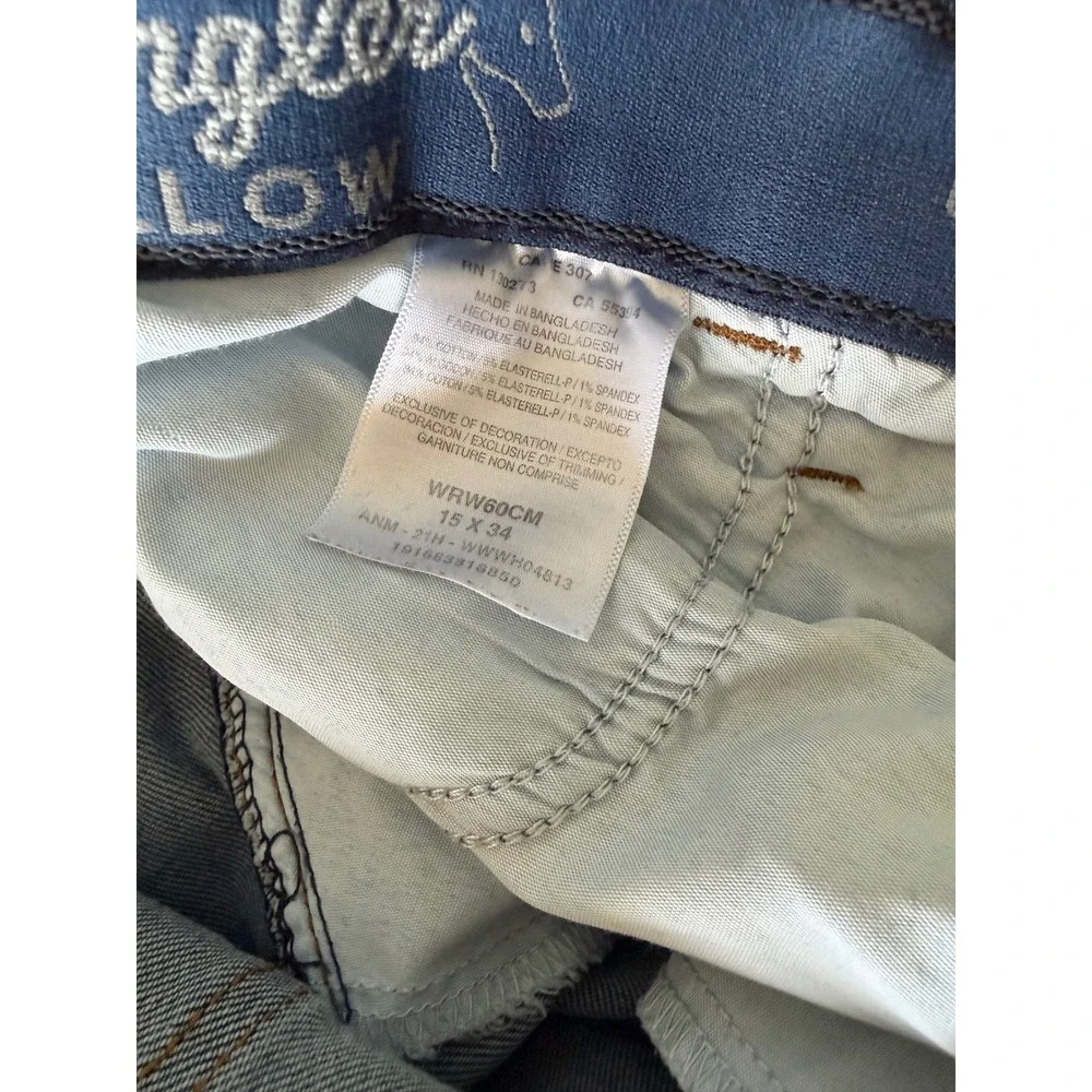 Wrangler Willow Mid Rise Straight Leg Jeans‎ Medium Wash Blue Denim Womens 30x31